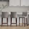 Manhattan Comfort Shubert Barstool in Dark Taupe - Set of 3 3-BS019-DT - alternate 1